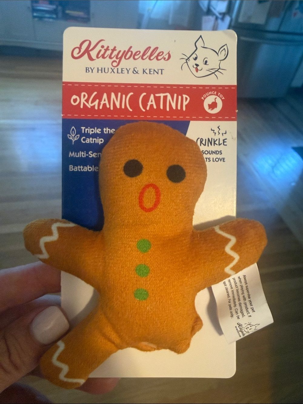 Kittybelles Orange Gingerbread Organic Catnip Toy by Huxley & Kent